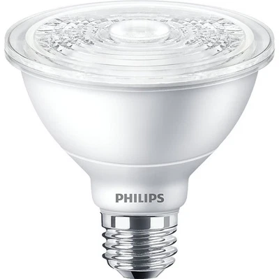 Philips 12W PAR30S LED 3000K White Flood Single Optics Bulb - Image 1 of 3