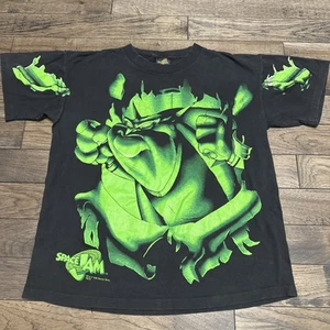 Vintage Space Jam Swackhammer Mega Print AOP 1996 Green Warner Bros Size Large - Picture 1 of 11