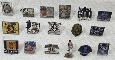 NEW YORK YANKEES MARIANO RIVERA ALL TIME SAVES FINAL HOME GAME PIN SET 👀17 PINS - Image 1 of 2