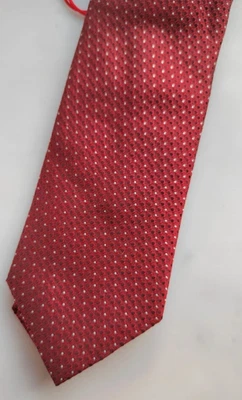HUGO BOSS Spotted Tie 6cm Open Pink (RED) NEW - Image 1 of 4