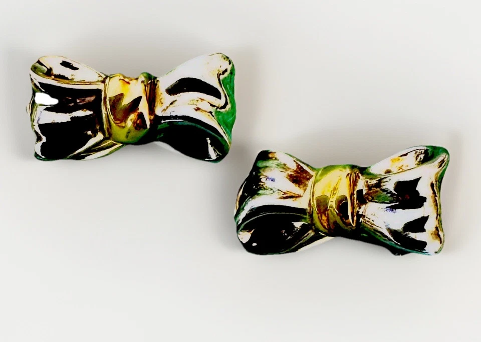 Tiffany & Co. Vintage 18K Yellow and White Gold Bow Earrings. - Image 1 of 3