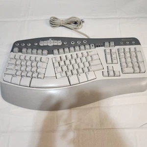 Microsoft Natural Multimedia Keyboard RT9470 PS/2 Wired Ergonomic Tested - Picture 1 of 5