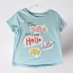 Lennon McCartney Baby Blue Kids T Shirt Hello Goodbye Size 7/8 - Picture 1 of 8
