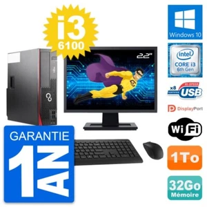 PC Fujitsu D556 Dt Bildschirm 22 " Intel i3-6100 RAM 32Go Scheibe 1To Windows 10 - Bild 1 von 8
