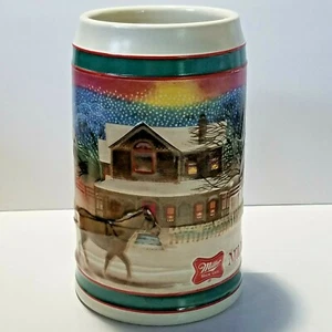 Miller High Life Beer Mug To The Best Holiday Traditions Christmas 5 3/4" Tall - Picture 1 of 4