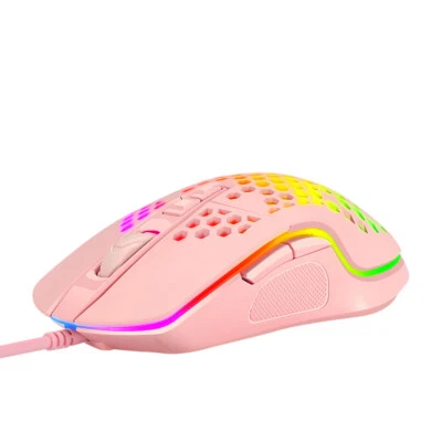 Gaming Mice Mouse 6400 DPI USB RGB Flowing Backlit Light Wired PC Laptop Compute - Image 1 of 4