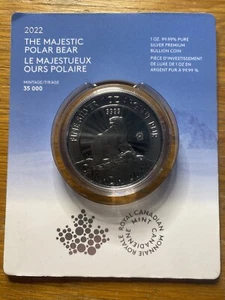 Canadá Queen Elizabeth II The Majestic Polar Bear 2022 1 oz fino puro .9999 - Imagen 1 de 2