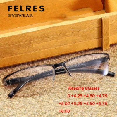 Gafas de lectura cuadradas de alta resistencia de moda para hombres de 0 +4,25 a +6,00 - Imagen 1 de 4