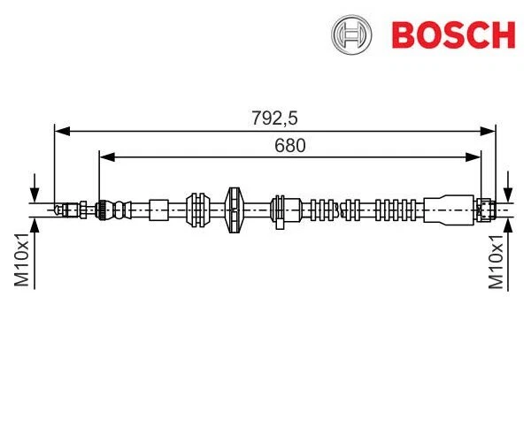 Brake Hose Bosch 1987481546 for BMW 5 Series 5 Series Touring 7 Series - Image 1 of 1