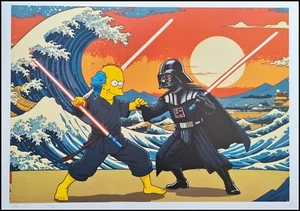 DEATH NYC * Simpsons & Star Wars* 45 x 32 cm*signed*limited*Certificate # xx/120 - Bild 1 von 13