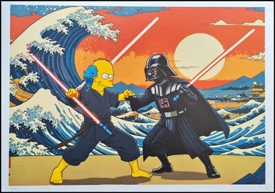DEATH NYC * Simpsons & Star Wars* 45 x 32 cm*signed*limited*Certificate # xx/120 - Bild 1 von 4