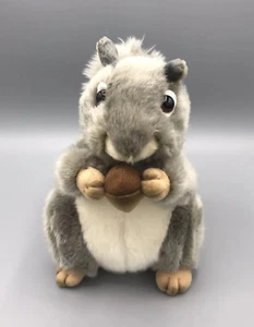 Aurora Miyoni Squirrel Plush Grey Brown White Stuffed Animal Eats 8 Inch Gifts - Picture 1 of 8