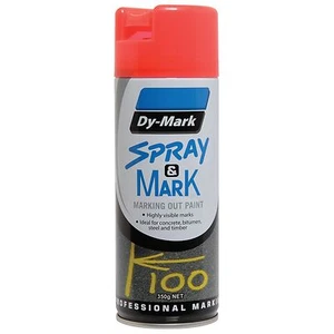 Dy-Mark SPRAY & MARK Inverted Spray Spot Marking Toluene-free FLUORO RED 350g - Picture 1 of 1