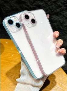 Side Sparkly Phone Case with Camera Protector for iPhone 14/13/12 Mini Pro Max - Bild 1 von 15