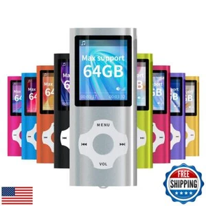 Mymahdi MP3/MP4 Portable Player,1.8 Inch LCD Screen,Max Support 64GB,Silver - Picture 1 of 5