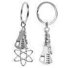  2 Pcs Key Holder with Measuring Cup Pendant Chemistry Teacher Gifts