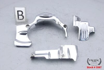 2013 Harley Road Glide Starter Motor + Transmission Side Cover Trim CHROME - Image 1 of 4