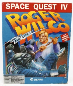 Space Quest IV Roger Wilco & The Time Rippers Big Box PC Game 5.25 IBM/DOS/Tandy - Picture 1 of 9