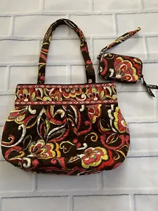 Vera Bradley 2-teilige Schultertasche Puccini-Muster Morgan & Mini-Handgelenktasche - Bild 1 von 12