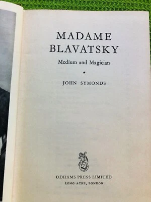 MADAME BLAVATSKY Medium & Magician Symonds Odhams Press 1959 1st Cloth 254p Illu - Image 1 of 4