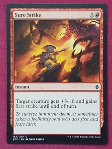 Magic The Gathering BATTLE FOR ZENDIKAR SURE STRIKE red card MTG - Picture 1 of 2