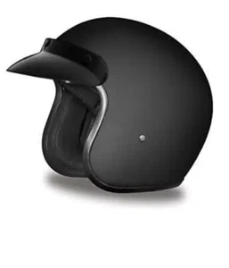 Daytona Helmets 3 4 Open Face Motorcycle Helmet Dot Approved Dull Black Medium - Picture 1 of 10