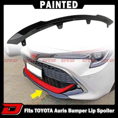 Alerón labial parachoques delantero pintado negro para Toyota Corolla Auris E210 2021 5 puertas Foto 1 de 4