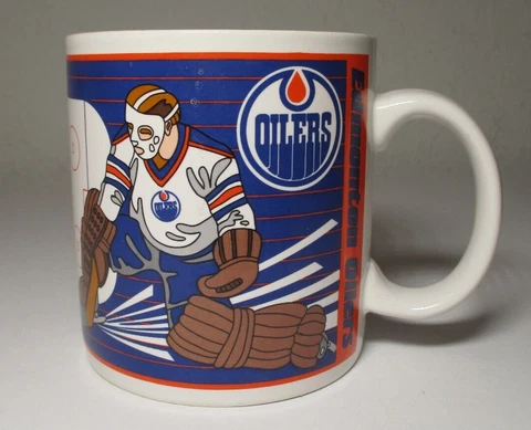 1992 NHL HOCKEY Ceramic Mug Coffee Cup EDMONTON OILERS Sports Impressions Cover