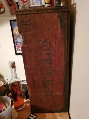 Antique/ Vintage  Piel's  Beer Wooden Case w/metal trim - Image 1 of 2