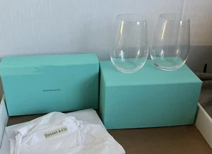 Set 2 bicchieri da vino senza stelo Tiffany & Co. con scatola - Foto 1 di 2