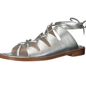 Loeffler Randall Kira -GT Metallic Thong Sandals Size 8 MSRP $325 - Picture 1 of 9