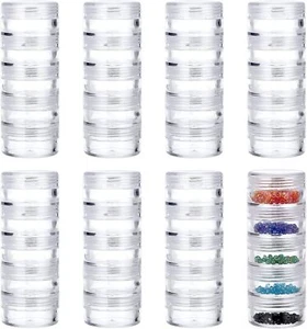 Hipiwe 8 Sets 5 Schichten Klar Kunststoff Rund 8 Packungen 1,2" T x 3,1" H, - Bild 1 von 9
