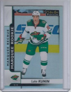 17/18 OPC Platinum Minnesota Wild Luke Kunin Rainbow Rookie RC card #178