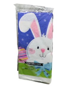 Border Print Bowt Ie Bunny Paper Table Cover 54x136Inches Mantel De Papel  - Picture 1 of 10