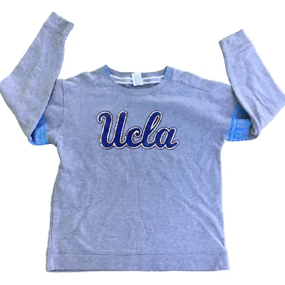 Sudadera Victoria's Secret ROSA x 5th & Ocean UCLA mediana manga larga gris Foto 1 de 4