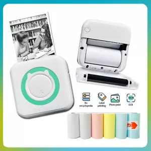 Mini stampante termica portatile wireless BT etichetta fotografica stampa memo con USB - Foto 1 di 10