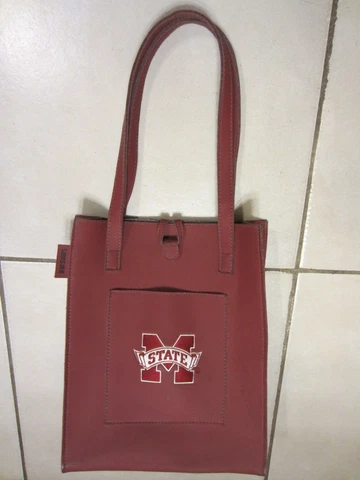 tote bag Mississippi State University maroon lined Alan Stuart used Cover
