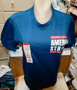 T Shirt 4th Of July 100% Cotton Ladies Small Collar Red/ White/Blue NIB 278M - Picture 1 of 3