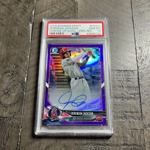Jeremiah Jackson 2018 Bowman Draft Chrome Auto Purple Refractor /250 #CDA-JJ - Picture 1 of 2