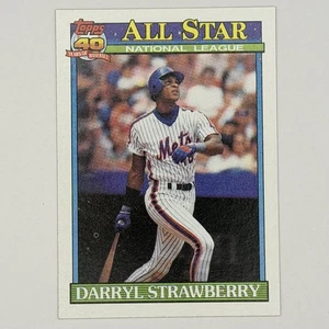 Topps Darryl Strawberry #402 1991 New York Mets 10*5 - Imagen 1 de 2