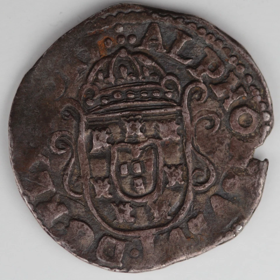 🇵🇹 Moneda de Plata Portugal Tostão D. Afonso VI (1656-1667) - Id35 Foto 1 de 2