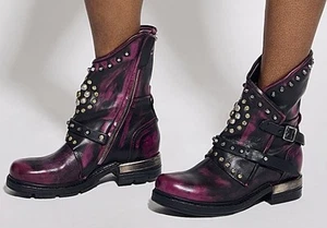 A.S.98 Asher / Distressed Fuchsia - Women’s Sz 7 Booties NIB - Picture 1 of 7