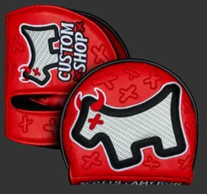 NEW Scotty Cameron Putters Custom Shop Head Cover Junkyard Dog Midround Red RH - Picture 1 of 3