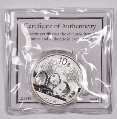 2013 China Panda 1 oz Silver 0.999 With COA - Image 1 of 3