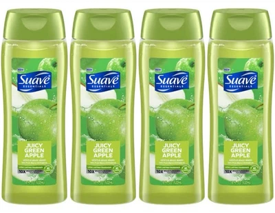Paquete de 4: Jabón corporal suave Suave Essentials, jugosa manzana verde 18 fl oz Foto 1 de 4