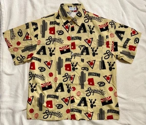Arizona Diamondbacks Baseball D-Backs 2022 Fathers Day Hawaiian Polo Serpentes M - Picture 1 of 4
