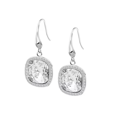 Orecchini Donna Lotus Silver LP3712-4/1 In Argento Con Cristalli Quadrati - Immagine 1 di 2