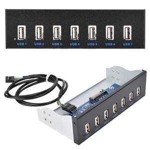 Computerfrontplatte Vorderseite 7 Port USB2.0 USB -Geräte Für Computerbox - Afbeelding 1 van 7