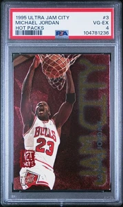 1995-96 Ultra #3 Michael Jordan Jam City Hot Packs PSA 4 - Picture 1 of 2