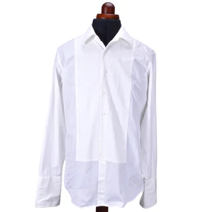 Gieves & Hawkes Mens Shirt 15.5 White Cotton Formal Long Sleeve - Picture 1 of 9